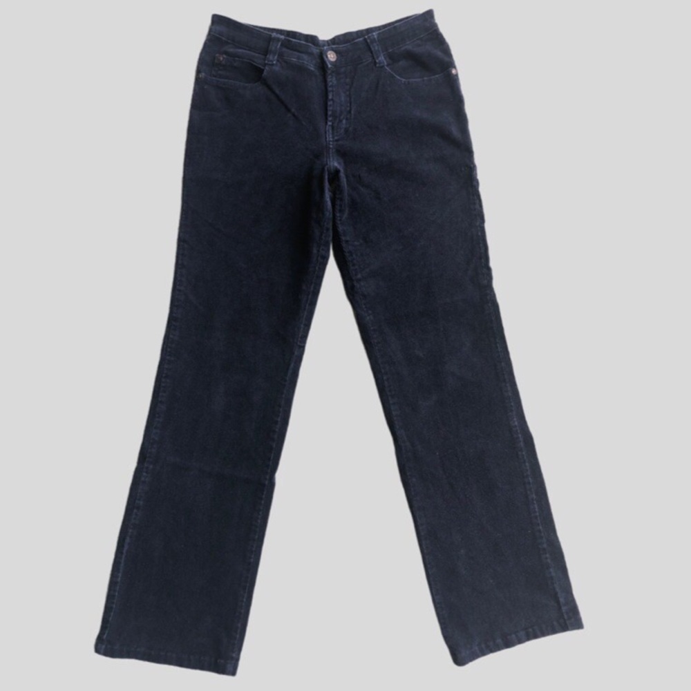 No Error Denim Tab Dark Blue Mid Rise Relaxed Fit Corduroy Pants